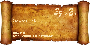 Szőke Éda névjegykártya